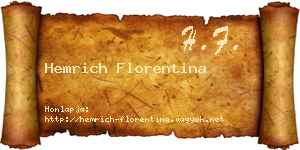 Hemrich Florentina névjegykártya